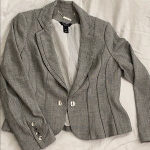 WHITE HOUSE BLACK MARKET Grey Blazer